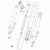 Схема узла: Передняя вилка (Model l) для Suzuki GSX-R400