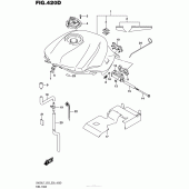 Схема вузла: Паливний бак (Ysf,yvz,yww) (Sv650L7 E33) для Suzuki SV650