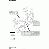 Схема вузла: Інформаційні наклейки (Uh200Al5 P28) для Suzuki UH200 Burgman