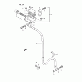 Схема узла: Передний тормозной цилиндр для Suzuki RMX250