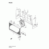 Схема вузла: Радіатор для Suzuki AN400 Burgman (EU analogue of SkyWave)