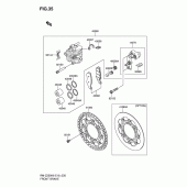 Схема вузла: Переднє гальмо для Suzuki RM-Z250