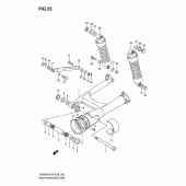 Схема вузла: Задній важіль підвіски Suzuki VS800 Boulevard S50