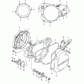 Схема вузла: Кришки картера & Водяний насос для Suzuki RM125