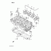 Схема вузла: Головка циліндра Suzuki GSX-R750