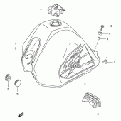 Схема вузла: Паливний бак для Suzuki TS125