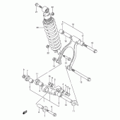 Схема вузла: Важіль прогресії для Suzuki DR650 DR650RE