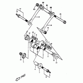 Схема вузла: Важіль прогресії для Suzuki DR350