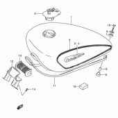 Схема вузла: Паливний бак для Suzuki VS800 Intruder 800