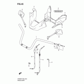 Схема вузла: Кермо & Тросики для Suzuki AN400 Burgman (EU analogue of SkyWave)