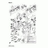 Схема вузла: Електропроводка (Imobi) (an400zal1 e19) ​​для Suzuki AN400 Burgman (EU analogue of SkyWave)
