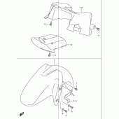 Схема узла: Переднее крыло для Suzuki UC150 Epicuro