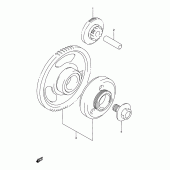 Схема узла: Привод стартера для Suzuki GSX600 Katana