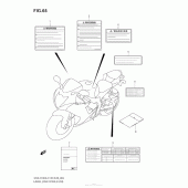 Схема узла: Информационные наклейки (Gsx-R750 L2 E03) для Suzuki GSX-R750