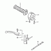 Схема узла: Правый пульт управления рулевой для Suzuki GSX400