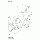 Схема узла: Кожух фары (Sv650k7/uk7/ak7/uak7) для Suzuki SV650