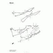Схема вузла: Side Leg Shield (An400Zal3 E28) для Suzuki AN400 Burgman (EU analogue of SkyWave)