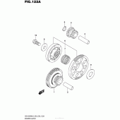 Схема вузла: Привід стартера Suzuki GSX1300 Hayabusa