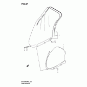 Схема вузла: Вітрове скло для Suzuki UH125 Burgman