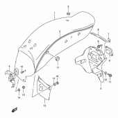 Схема вузла: Заднє крило (Model x) для Suzuki GZ250 Marauder