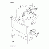 Схема вузла: Патрубок системи охолодження для Suzuki DL650 V-Strom