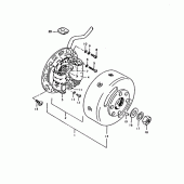 Схема узла: Статор & Ротор для Suzuki TS125