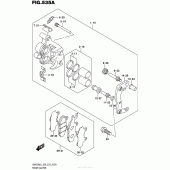 Схема вузла: Передній гальмівний супорт для Suzuki AN400 Burgman (EU analogue of SkyWave)