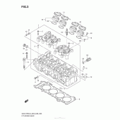 Схема вузла: Головка циліндра Suzuki GSX-R750