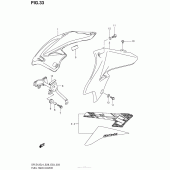 Схема вузла: Накладка паливного бака Suzuki DR-Z125 DR-Z125L