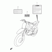 Схема вузла: Інформаційні наклейки для Suzuki DR-Z125 DR-Z125