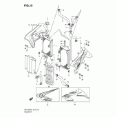Схема вузла: Радіатор для Suzuki RM-Z250