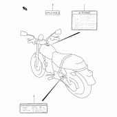 Схема вузла: Наклейки (Model k1) для Suzuki TU250