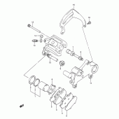 Схема вузла: Задній гальмівний супорт (Model) для Suzuki RM250