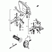 Схема узла: Левый пульт управления рулевой для Suzuki DR800