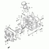 Схема вузла: Передня головка циліндра & Прокладка головки & Свічка запалювання Suzuki DL1000 V-Strom