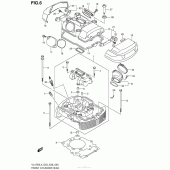 Схема вузла: Передня головка циліндра & Прокладка головки & Свічка запалювання (Vl1500Bl4 E28) для Suzuki VL1500 Boulevard C90 BOSS