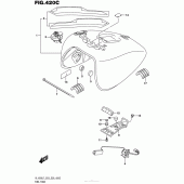 Схема вузла: Паливний бак (Vl1500Bl7 E33) для Suzuki VL1500 Boulevard C90T BOSS
