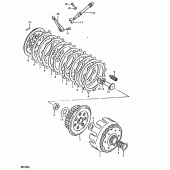 Схема вузла: Зчеплення для Suzuki RM100