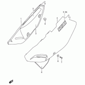 Схема вузла: Бічні панелі (Model k3/k4/k5) для Suzuki DR650 DR650SE
