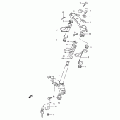 Схема вузла: Рульова траверса (P9) для Suzuki TS125