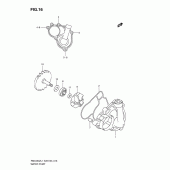 Схема узла: Водяной насос для Suzuki RMX450