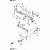 Схема вузла: Копірний вал & Вилки & Вал перемикання для Suzuki LS650 Boulevard S40