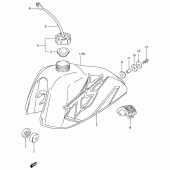 Схема вузла: Паливний бак (Ts185ery/erk1) для Suzuki TS185