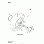 Схема узла: Заднее колесо (An400Al3 E33) для Suzuki AN400 Burgman (EU analogue of SkyWave)