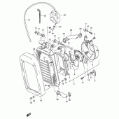 Схема вузла: Радіатор для Suzuki VS600 Intruder 600