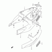 Схема вузла: Бічні панелі (Model w) для Suzuki GSX-R600