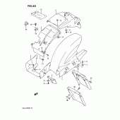 Схема вузла: Заднє крило Suzuki GSX-R750