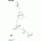 Схема вузла: Передній гальмівний шланг Suzuki GSX-R1000
