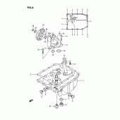 Схема вузла: Масляний насос & Піддон для Suzuki GSX-R750