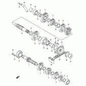 Схема вузла: Трансмісія для Suzuki DR-Z400 DR-Z400S